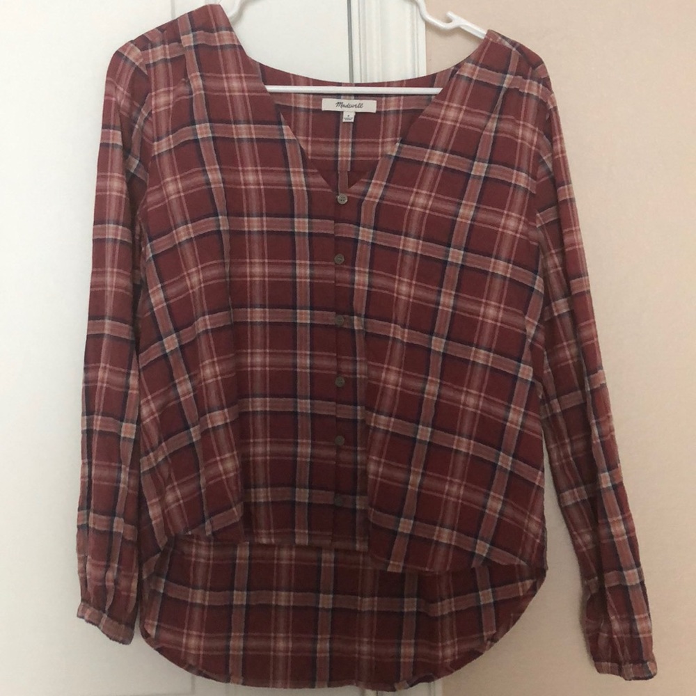 Madewell gingham blouse